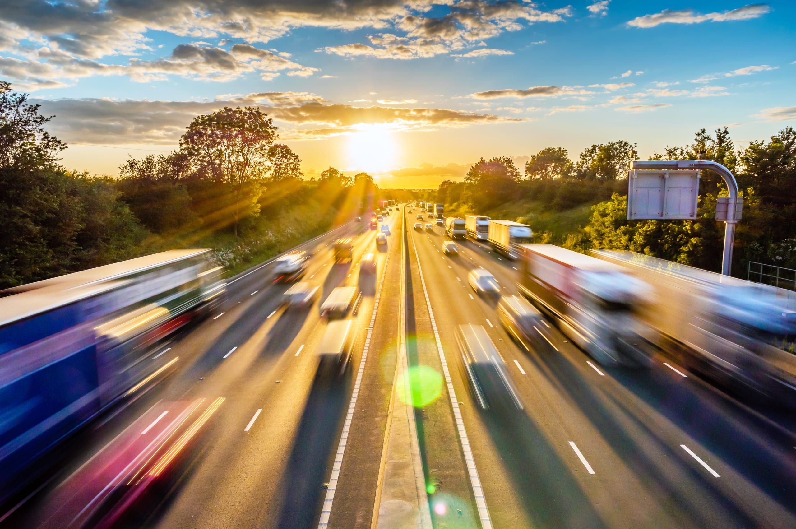 Vehicles on motorway