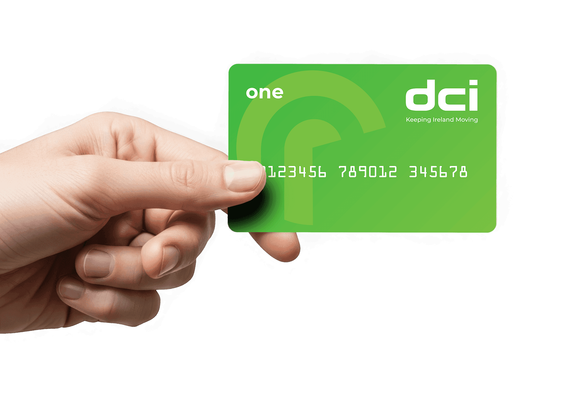 Hand holding DCI card