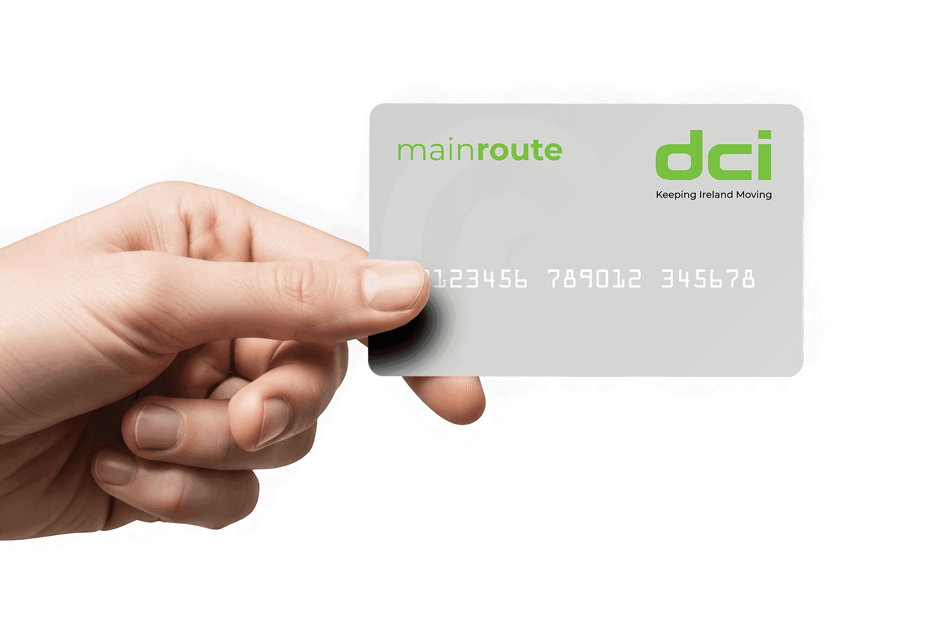 Hand holding DCI Main Route card