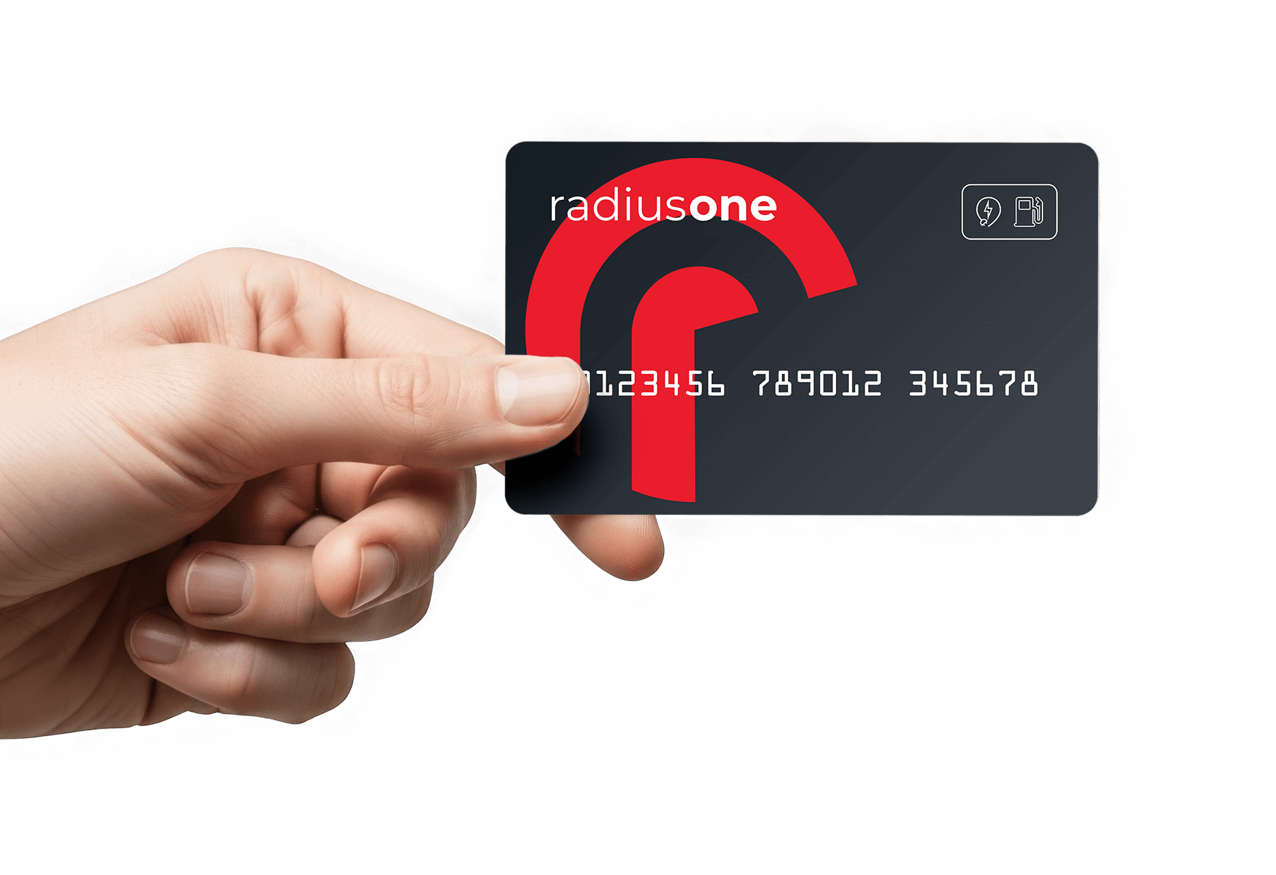 Hand holding Radius One card